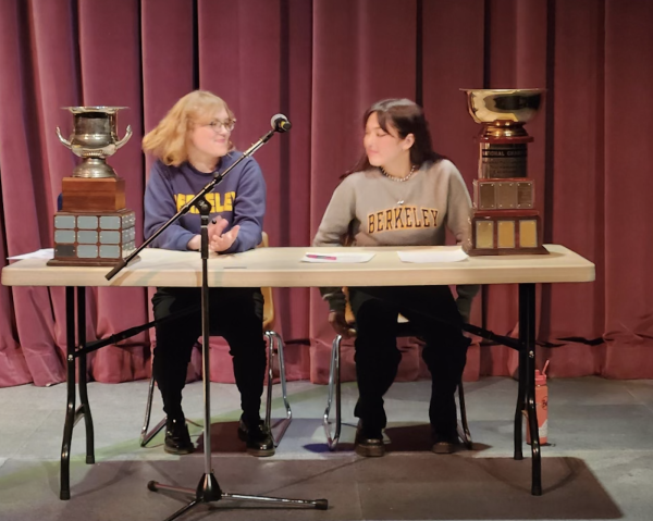 Tristian Keene (Left) during a debate competition